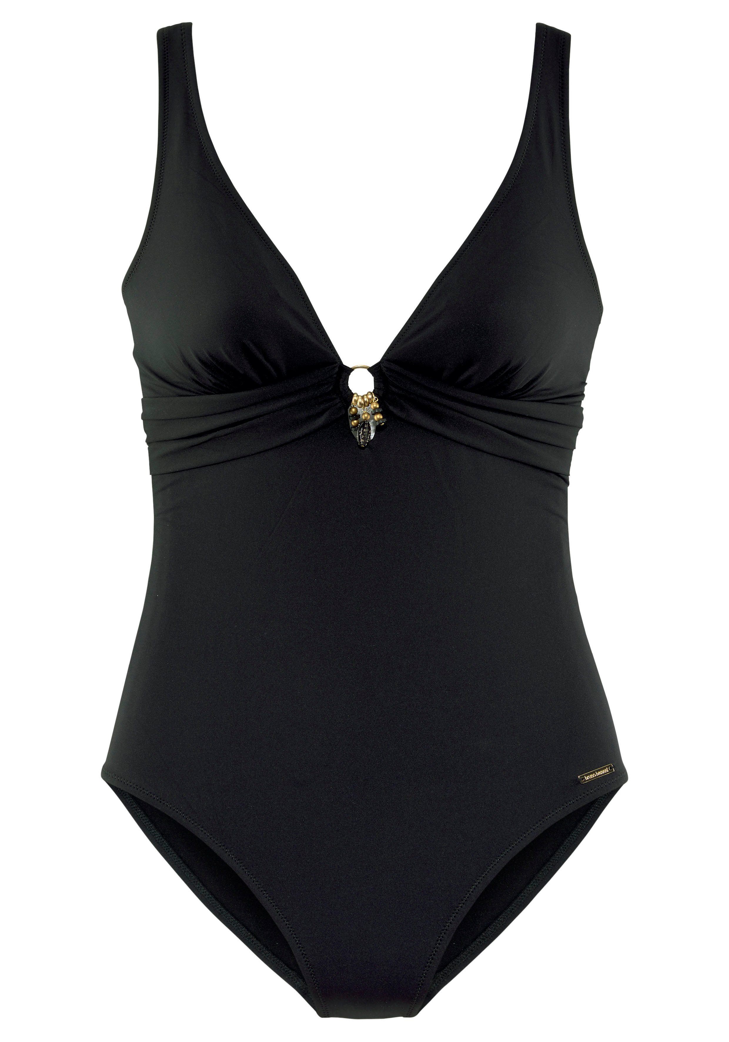 Bruno Banani Badeanzug mit gold-schwarzen Accessoires günstig online kaufen