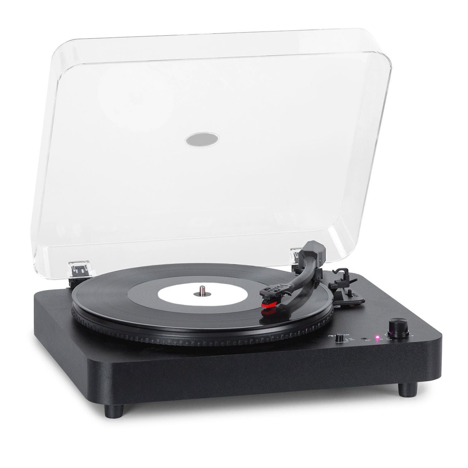 Plattenspieler (Riemenantrieb, Bluetooth, Plattenspieler) Schallplattenspieler Vinyl mit Auna Lautsprecher TT-Classic Light
