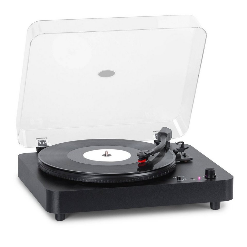 Auna TT-Classic Light Plattenspieler (Riemenantrieb, Bluetooth,  Schallplattenspieler mit Lautsprecher Vinyl Plattenspieler)
