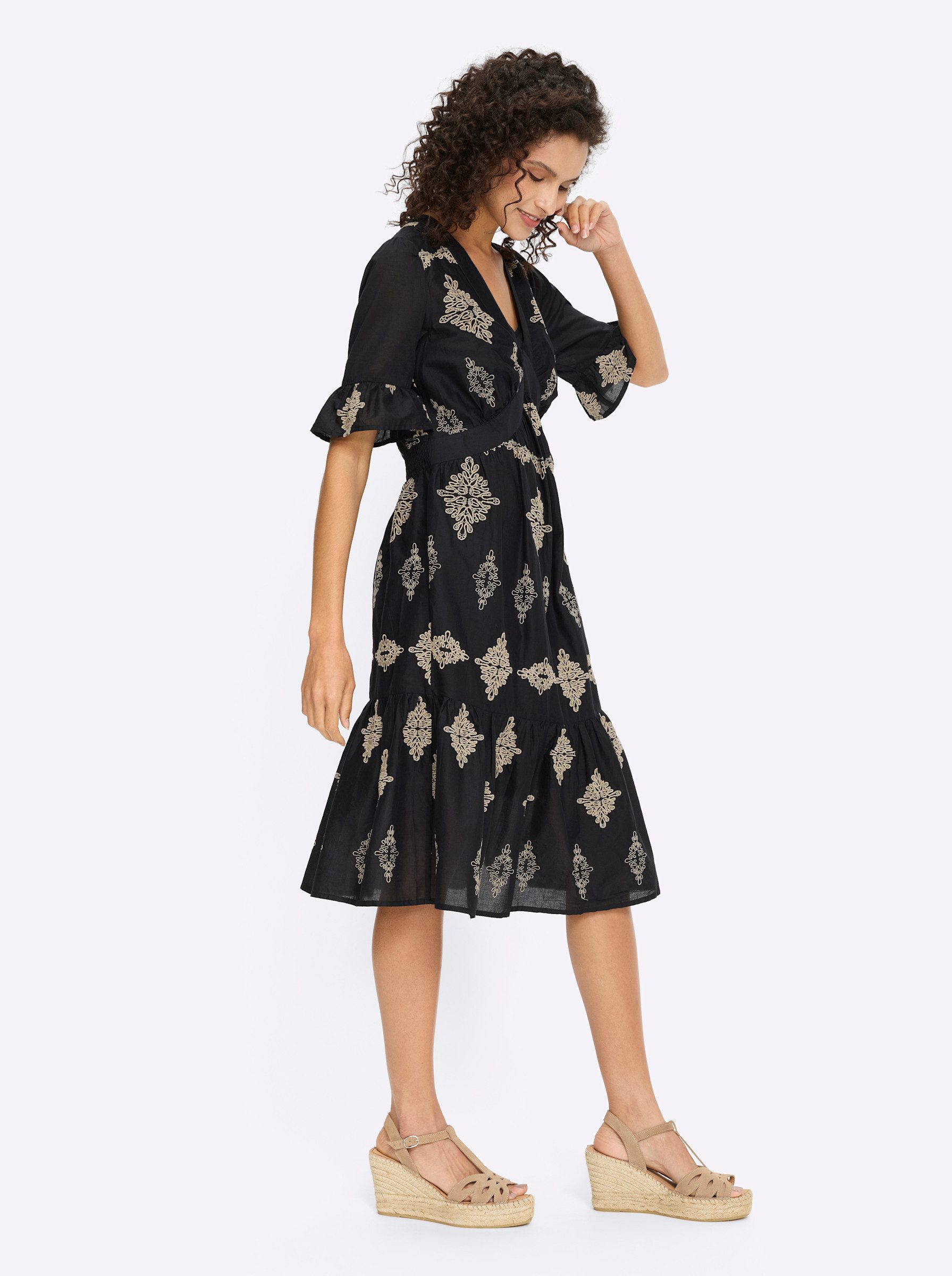 heine Etuikleid Kleid Langarm