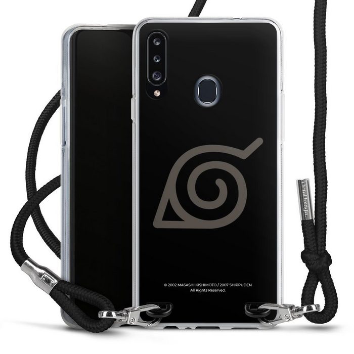 DeinDesign Handyhülle Konoha Logo Naruto Shippuden Konoha Samsung Galaxy A20s Handykette Hülle mit Band Case zum Umhängen