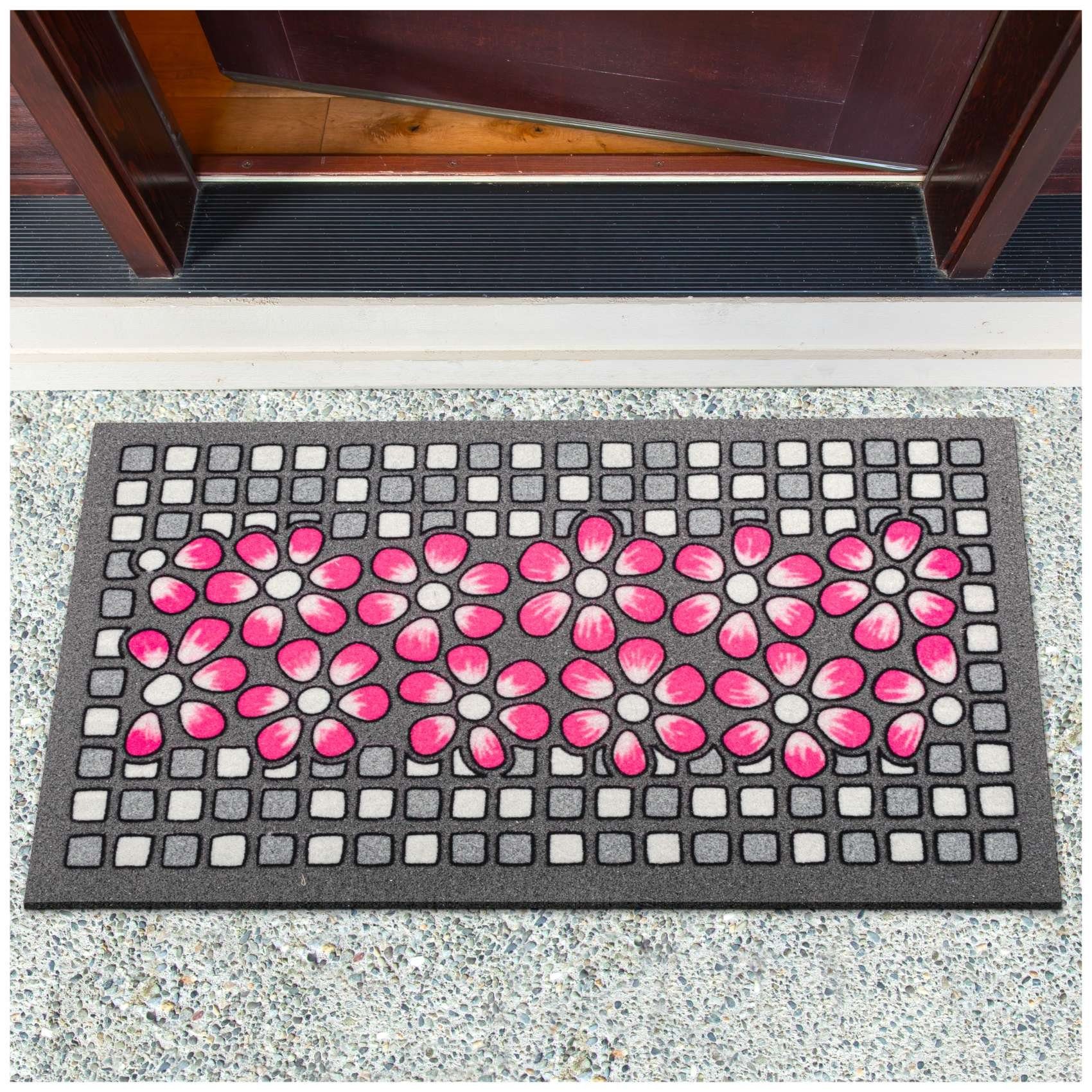 Fußmatte Türvorleger Schmurzfangmatte, ANRO, Rechteck, Höhe: 8 mm, 3D-Effekt Größe 40x68cm