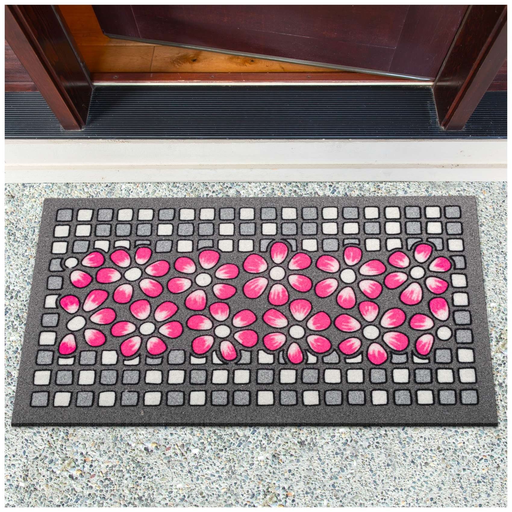 ANRO Fußmatte Rutschfeste Gummibasis Türmatte Schmurzfangmatte, eckig, Höhe: 8 mm, 3D-Effekt Размер 40x68cm