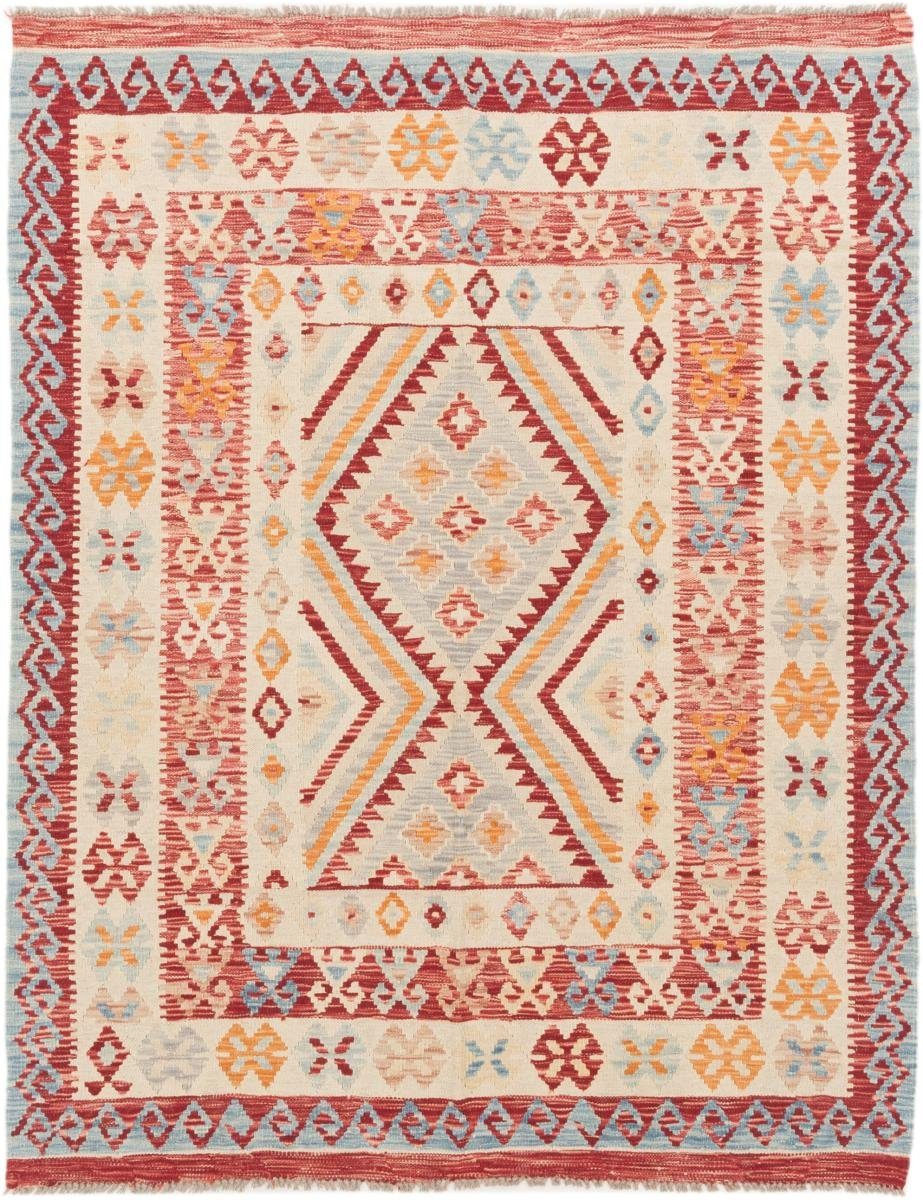 Orientteppich Kelim Afghan 160x203 Handgewebter Orientteppich, Nain Trading, rechteckig, Höhe: 3 mm