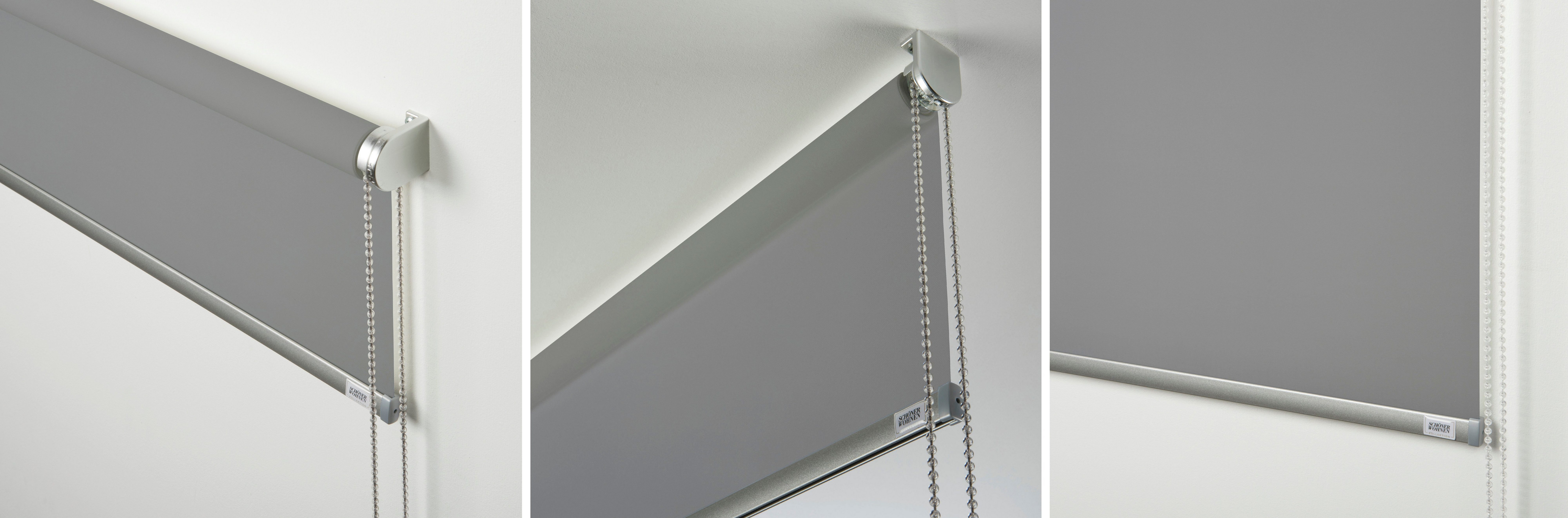 Seitenzugrollo Tageslichtrollo Tizia, SCHÖNER WOHNEN-Kollektion, blickdicht, mit Bohren/ohne Bohren, freihängend