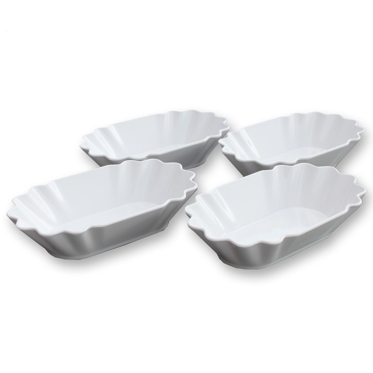 GAUMENKICK Servierschale 4x Pommesschale Mehrweg bruchsicher Melamin 16,5x9,8cm, (4-tlg)
