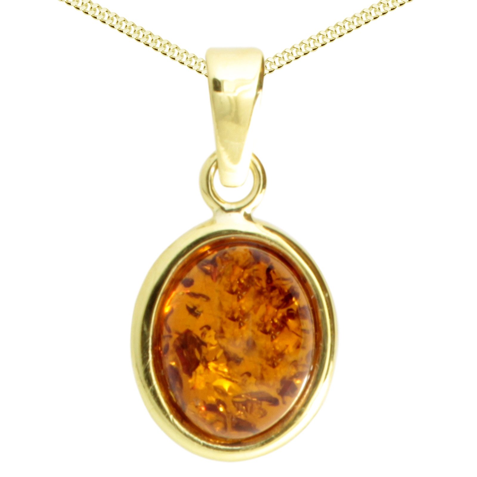Kette mit Anhänger Ostsee-Schmuck Kette mit Anhänger Classic 10x8 mm