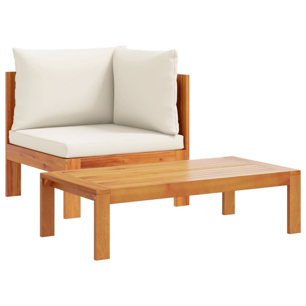 vidaXL Sofaelement 2-tlg. Garten-Sofa-Set mit Kissen günstig online kaufen
