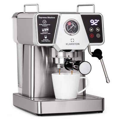 Klarstein Espressomaschine Libeica Espressomaschine 19 bar ca. 10 Tassen 1,8 Liter Milchschaum, 1.8l Kaffeekanne