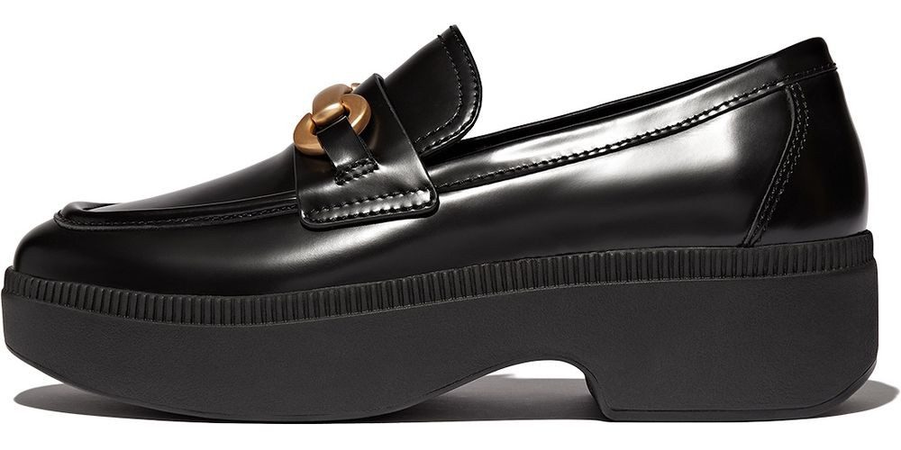 Fitflop F-Luma Chunky-Snaffle Box-Leather D/Wedge Loafers Sneaker