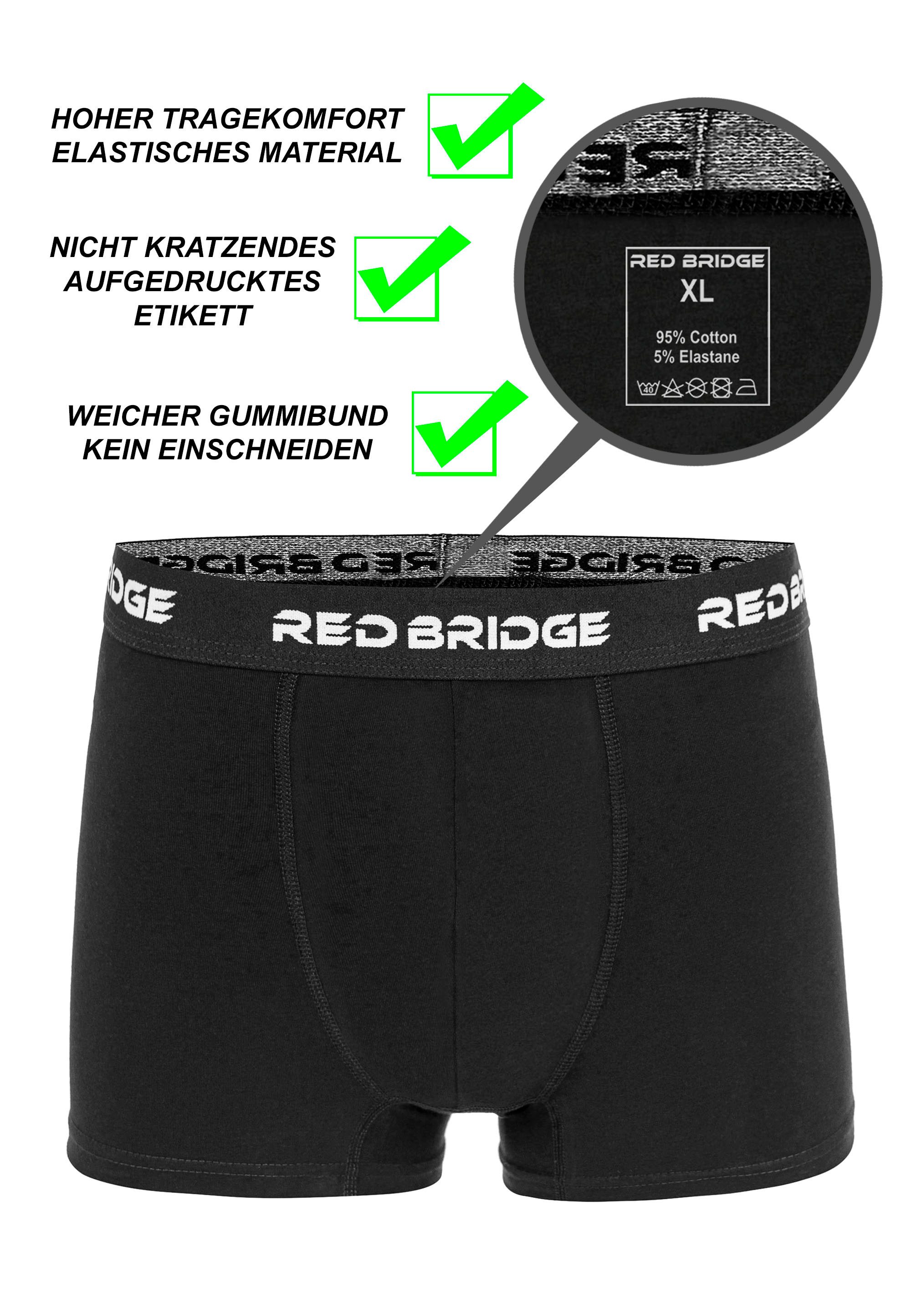 RedBridge Boxershorts 6er-Pack Bequeme Unterwäsche mit elastischem Bund (Set, 6er-Pack)