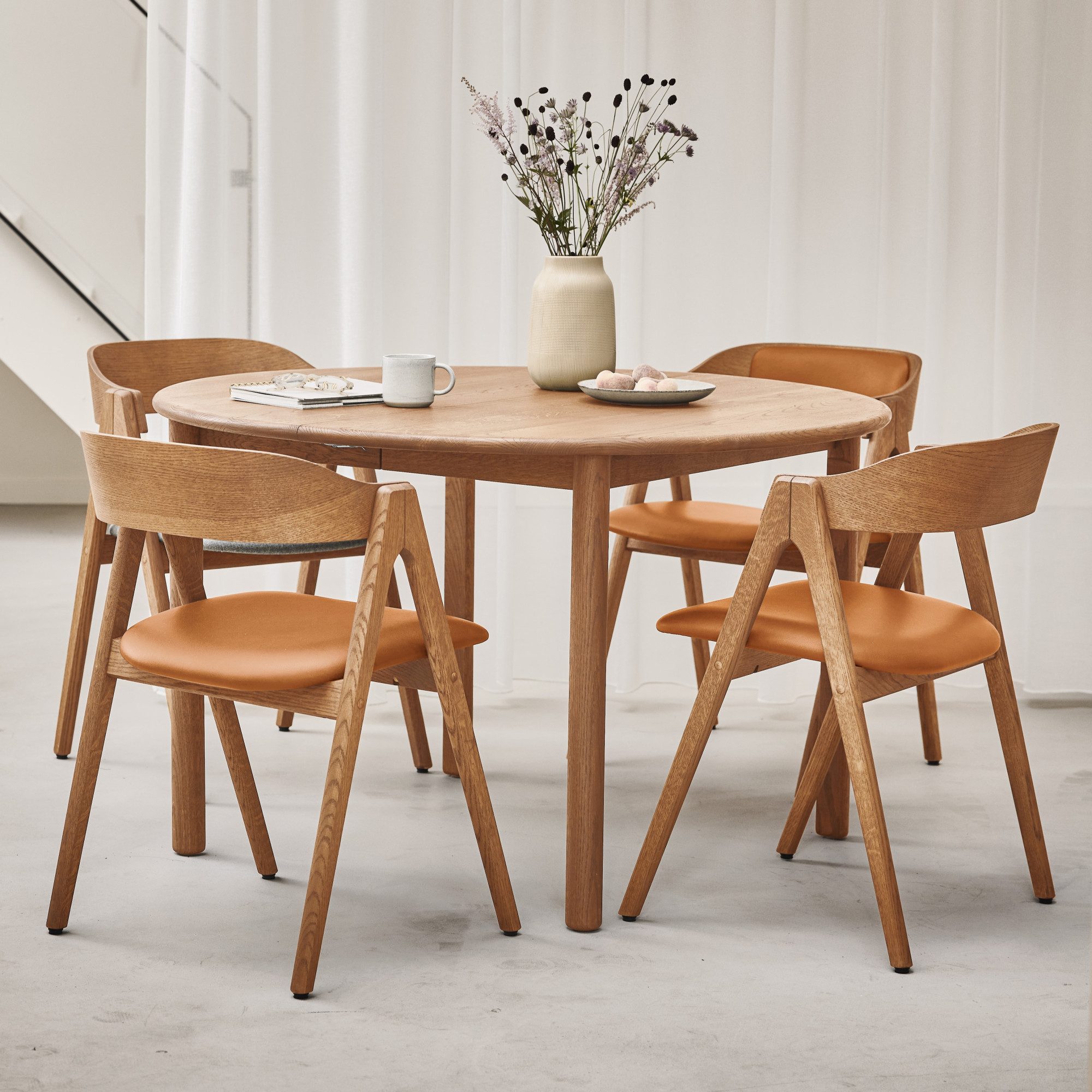 Hammel Furniture Esstisch Findahl by Hammel Nohr Designtisch, Ø120 cm, aus massiven Eichenholz, mit Verlängerungsfunktion