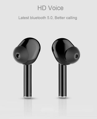 M2-Tec I9x Schwarz Bluetooth-Kopfhörer (Musik hören, telefonieren, Bluetooth, inkl. Ladebox, Spritzwassergeschützt)
