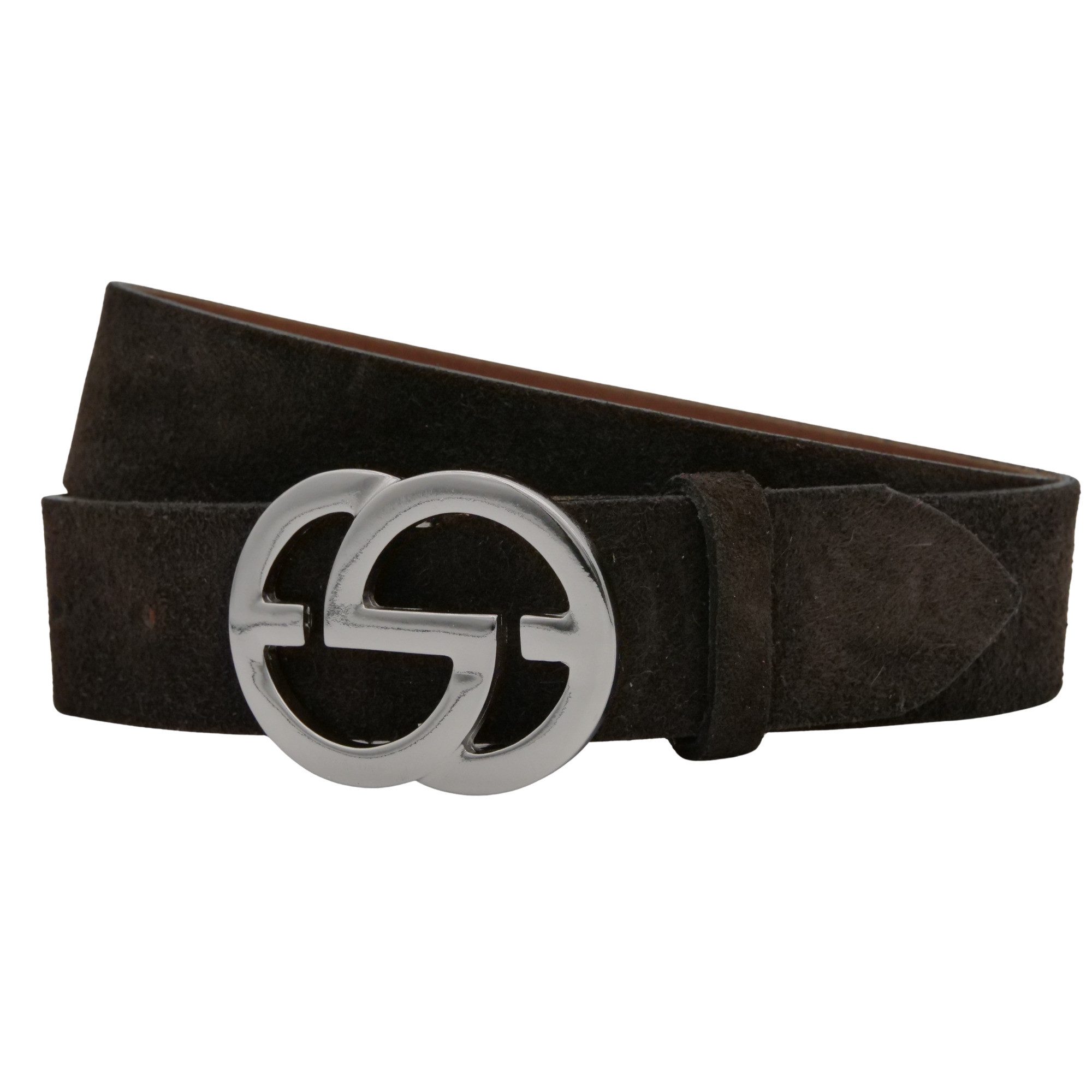 AnnaMatoni Ledergürtel AnnaMatoni Damen Ledergürtel in hochwertigem Velour günstig online kaufen