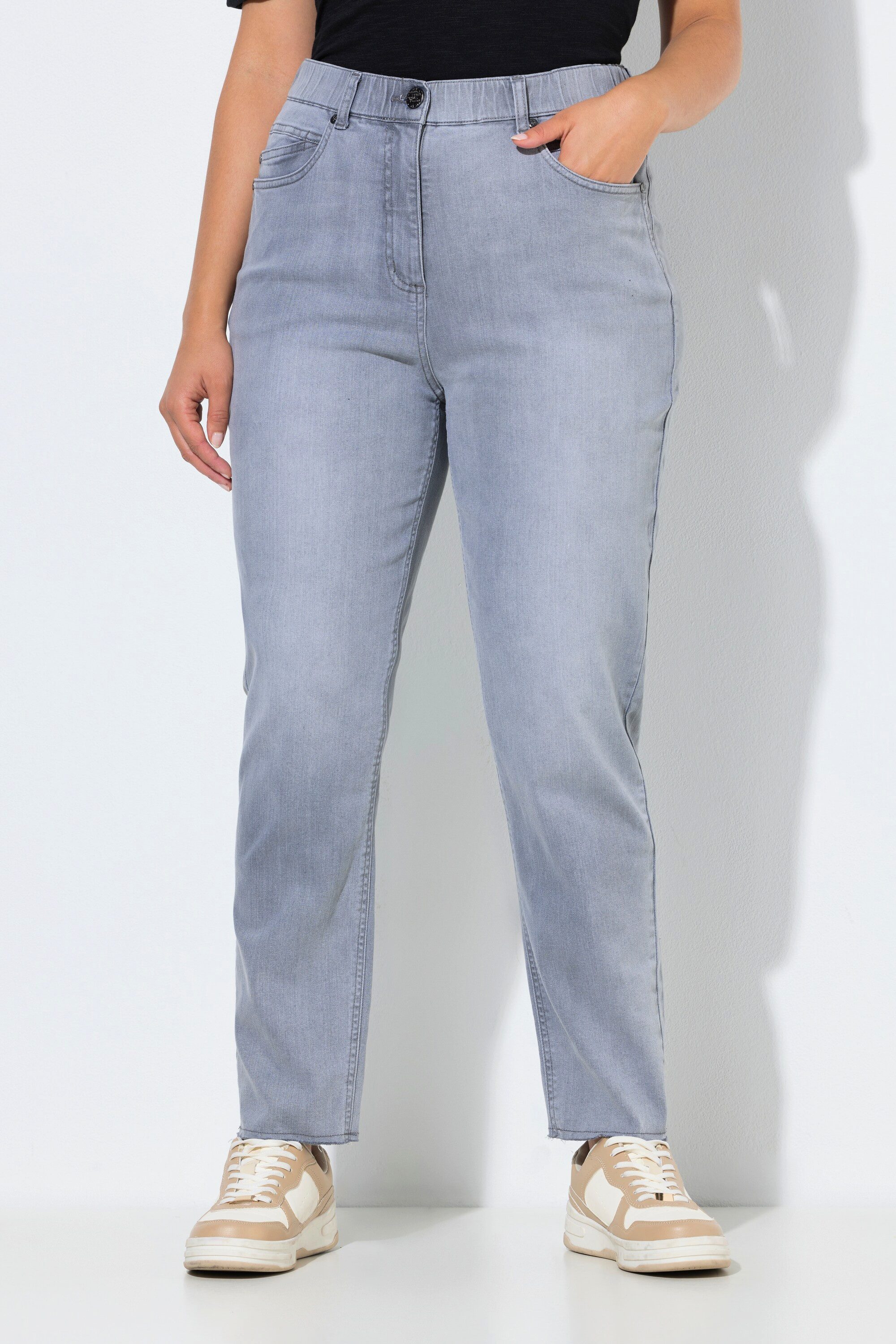 Ulla Popken Regular-fit-Jeans Mom-Jeans Stretchdenim Komfortbund