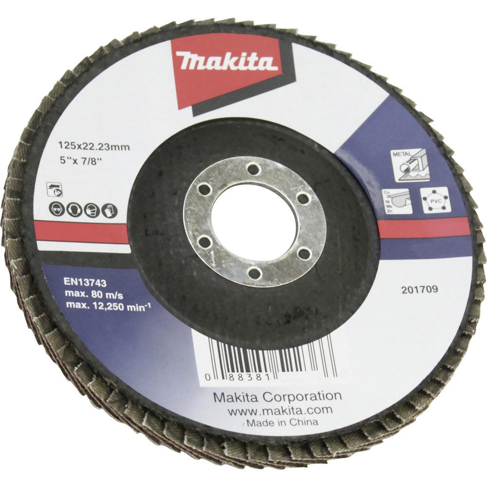 Makita Schleifscheibe Makita D-63476 Fächerschleifscheibe Durchmesser 125 mm Körnung (num)=4