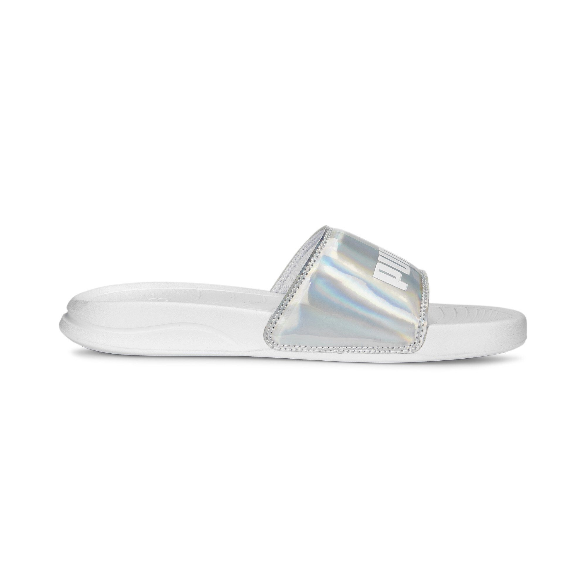 PUMA Popcat 20 Iridescent Slides Damen Metallic Sandale Iridescent White