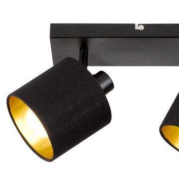 etc-shop LED Deckenspot, Leuchtmittel nicht inklusive, Deckenleuchte schwarz 4 Flammig Deckenlampe schwenkbar Spotleiste