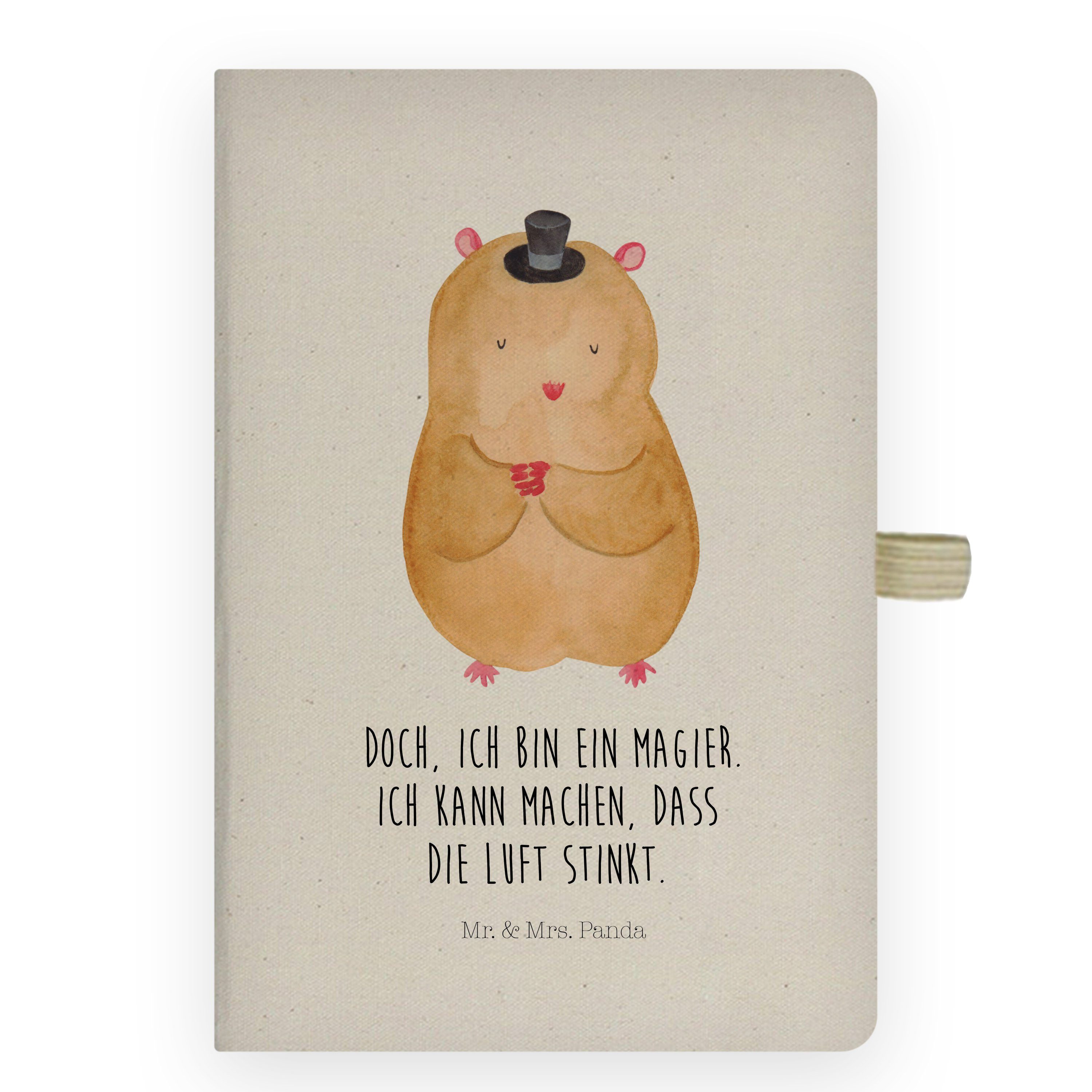 - Hamster Mr. - & Geschenk, Transparent Kladde, Panda Tiermotive Hut Notizbuch mit Magier, Mrs.