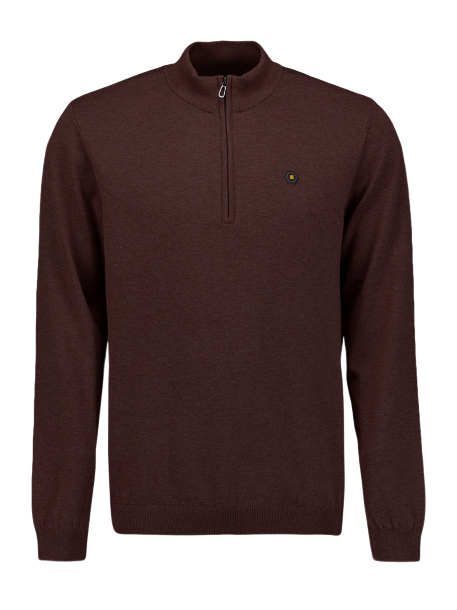 NO EXCESS Strickpullover SN & Fasttrack Casual,Viskose,Unifarben,Troyer-Kragen,Langarm,Relaxed Fit