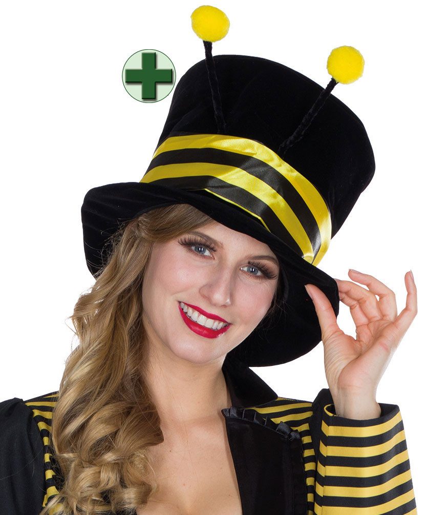 Karneval-Klamotten Kostüm Biene Damen Bienenjacke mit Zylinder Hut m. Fühle günstig online kaufen