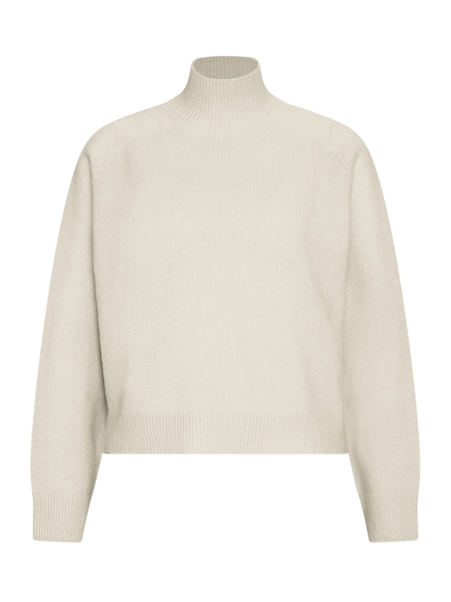 Drykorn Strickpullover weiß,Casual,Wolle,Meliert,Rollkragen,Lang,Regular Fit