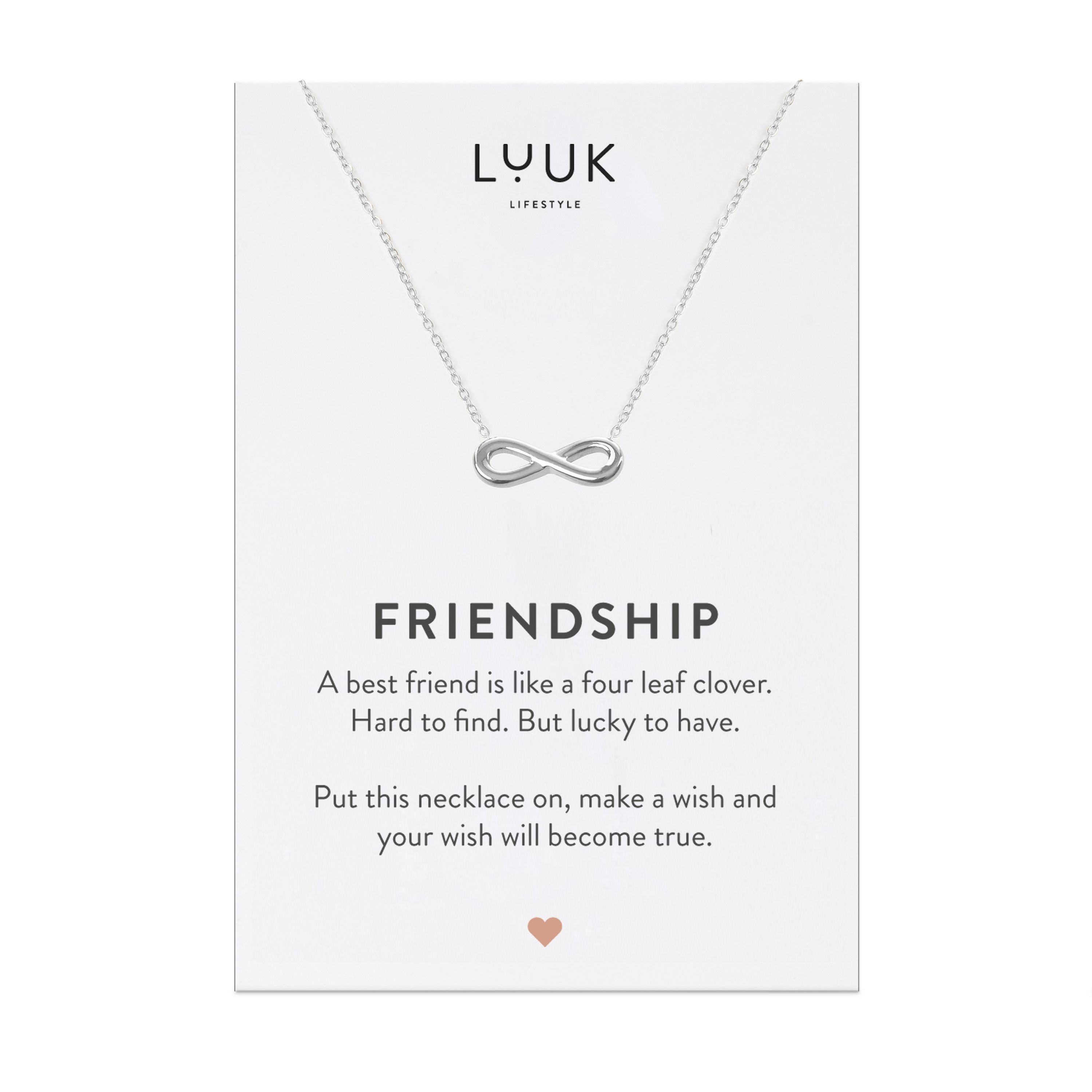 LUUK LIFESTYLE Freundschaftskette Infintiy, Symbol für unendliche Freundschaft & Verbundenheit