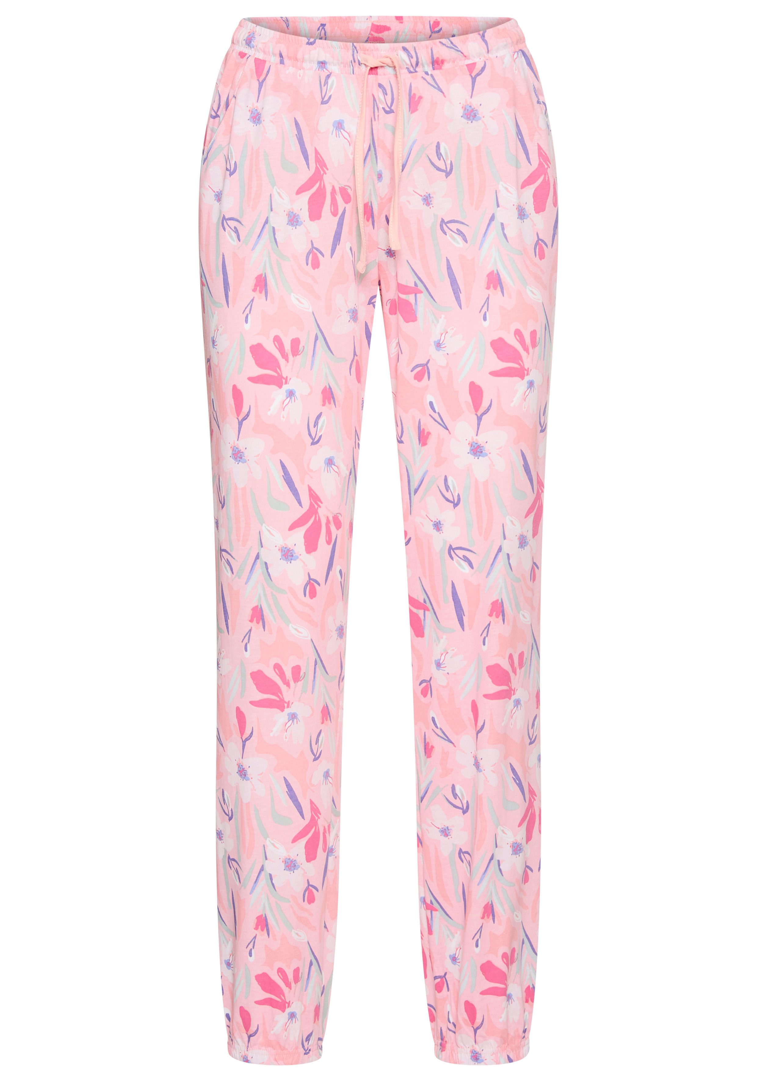 Vivance Dreams Pyjamahose Schöner Blumen- oder Streifendruck günstig online kaufen