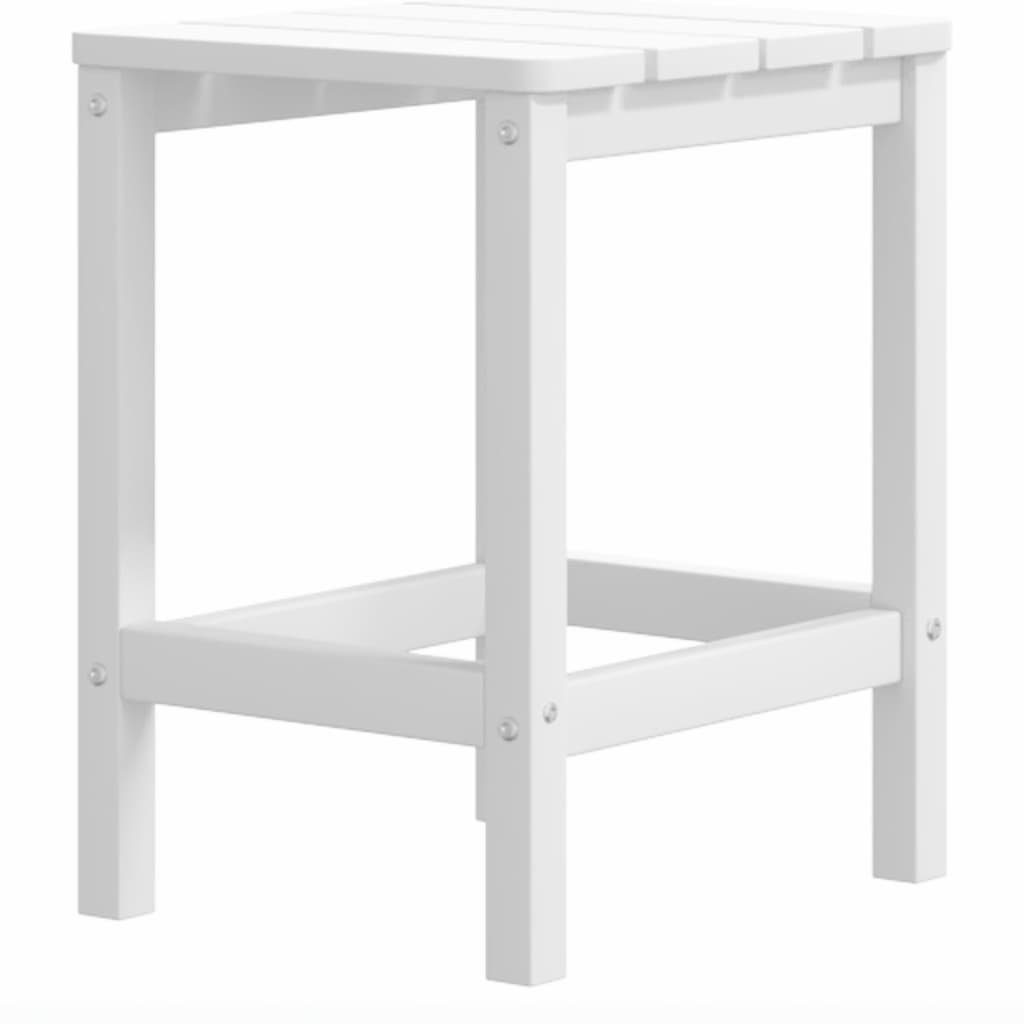 vidaXL Gartenstuhl Adirondack-Gartenstühle Hocker mit Weiß HDPE Tisch