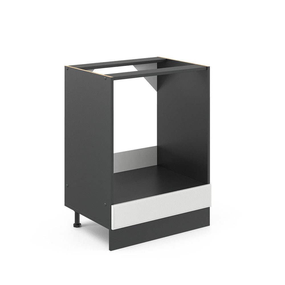 Vicco Herdumbauschrank R-Line, Weiß Landhaus/Anthrazit, 60 cm ohne Arbeitsplatte (1-St)