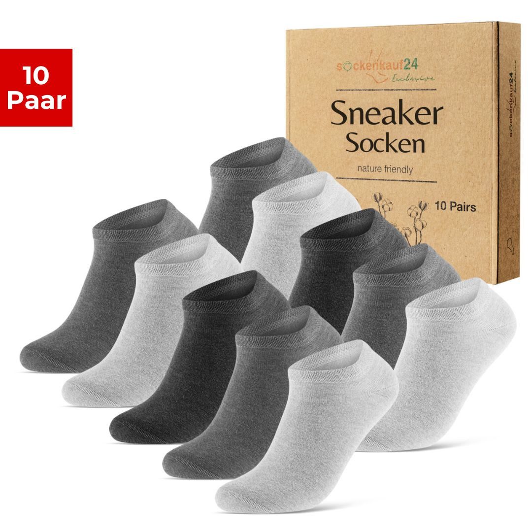 Sneakersocken 10 Paar Premium Sneaker Socken Herren & Damen aus