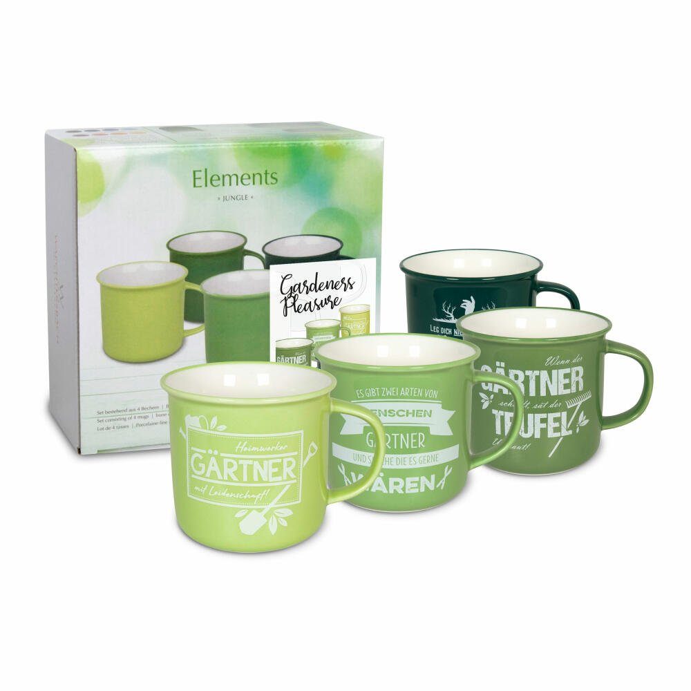 Waechtersbach Becher 4er-Set Elements - Gardeners Pleasure, Bone China