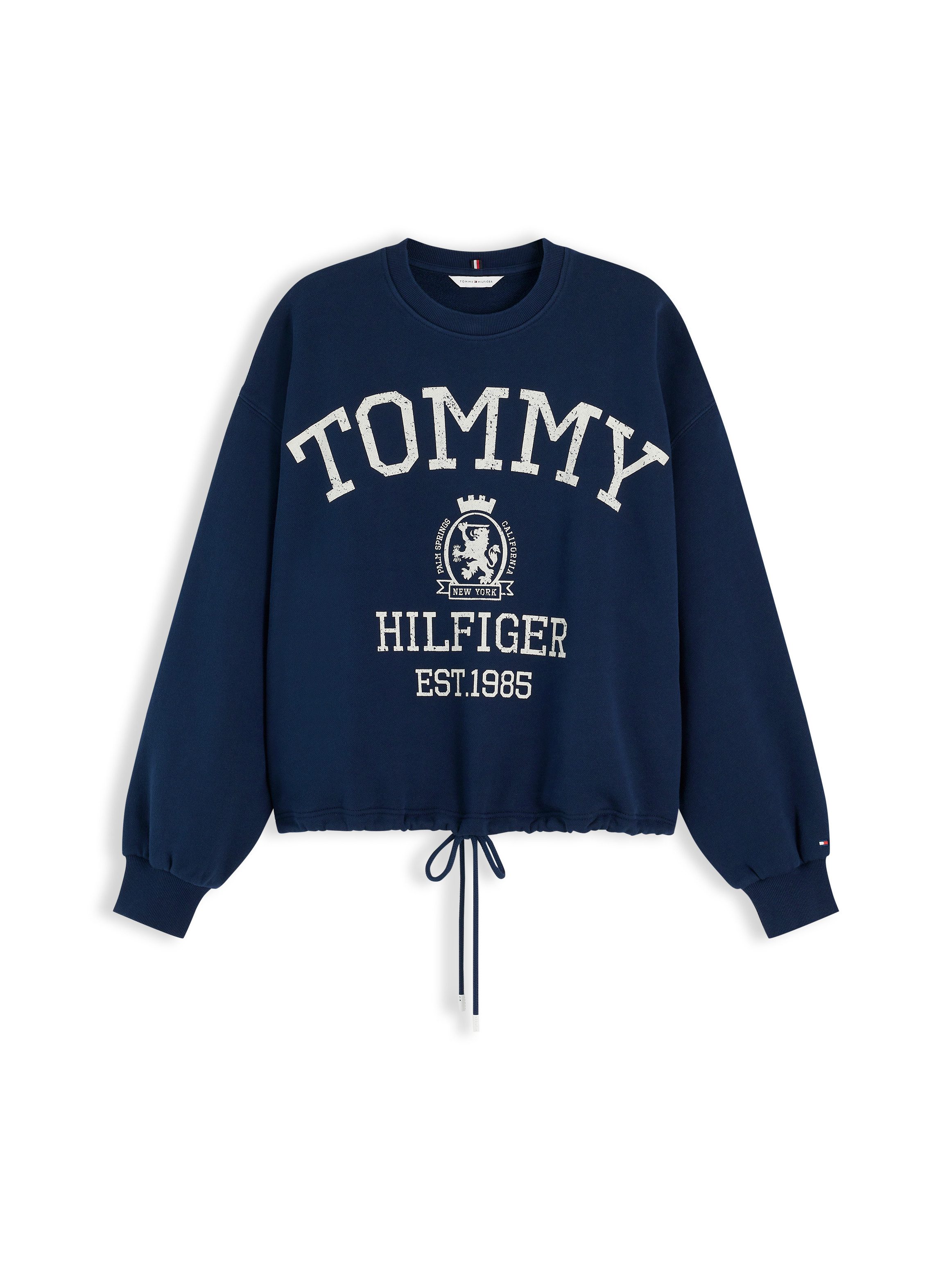 Tommy Hilfiger Sweatshirt VARSITY CREST MDRN SWEATSHIRT Baumwolle, Logo Frontdruck – Bild 5 von 5