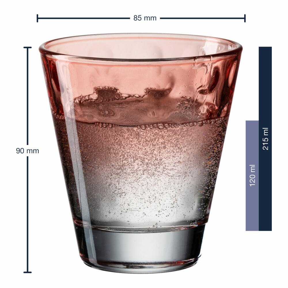 LEONARDO Glas Optic rot 215 ml, Glas