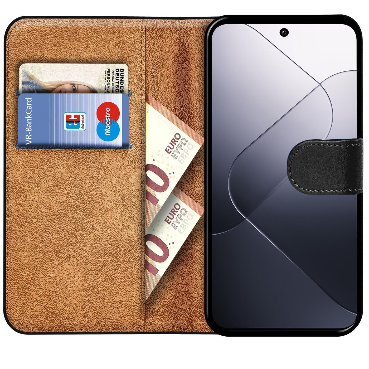 CoolGadget Handyhülle Wallet Klapp Tasche Book Case für Xiaomi 14 Ultra 6,73 Zoll, Hülle Klapphülle Flip Cover Etui Schutzhülle
