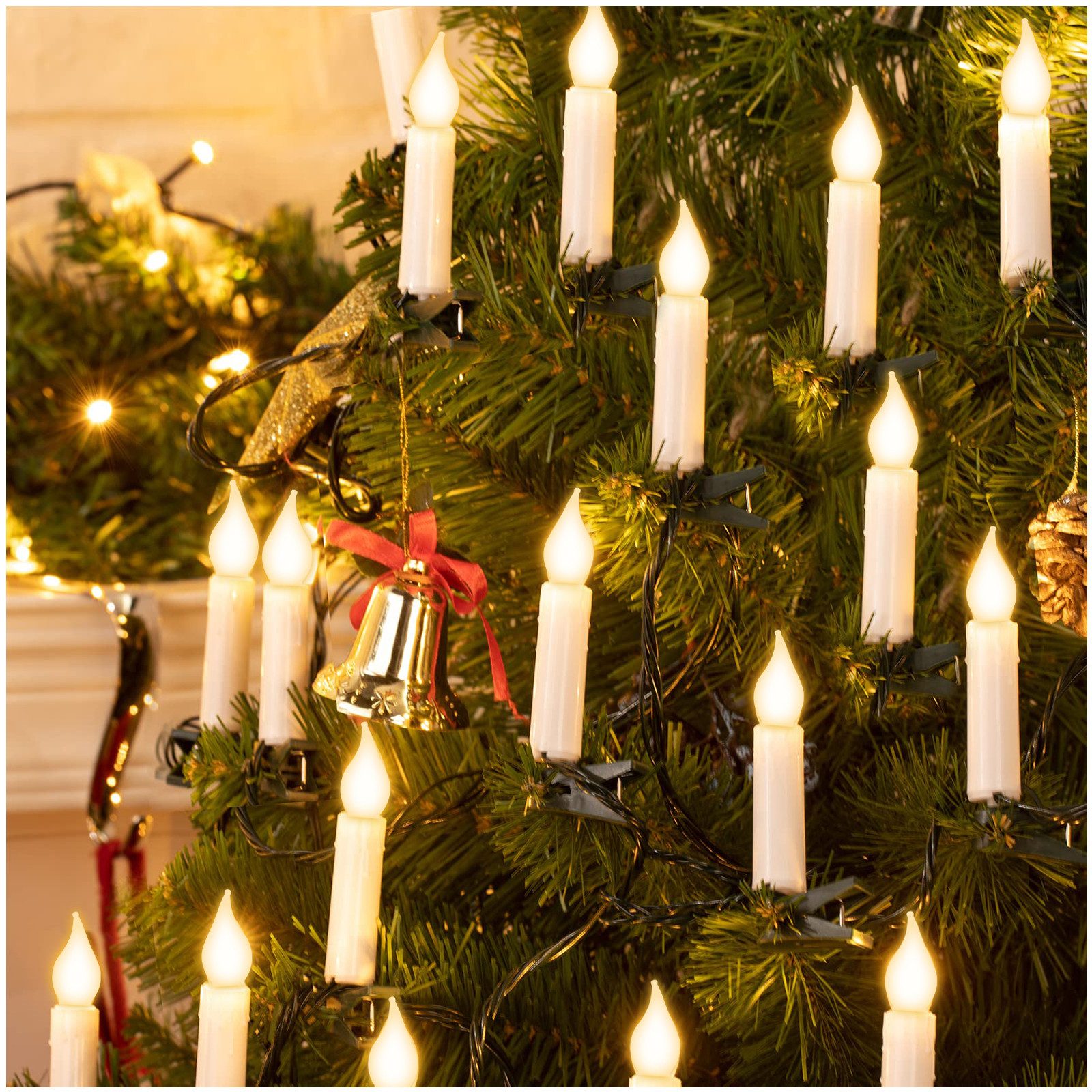 Qualra LED-Christbaumkerzen Christbaumkerzen LED Kerzen Weihnachtsbaum günstig online kaufen