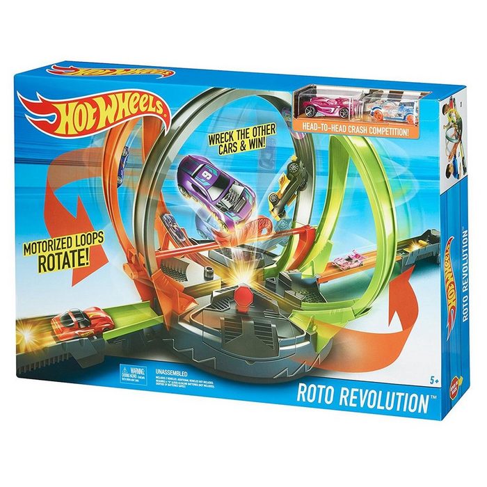 Mattel® Spielzeug-Auto FDF26 Hot Wheels Mega-Looping-Crashbahn Roto Revolution