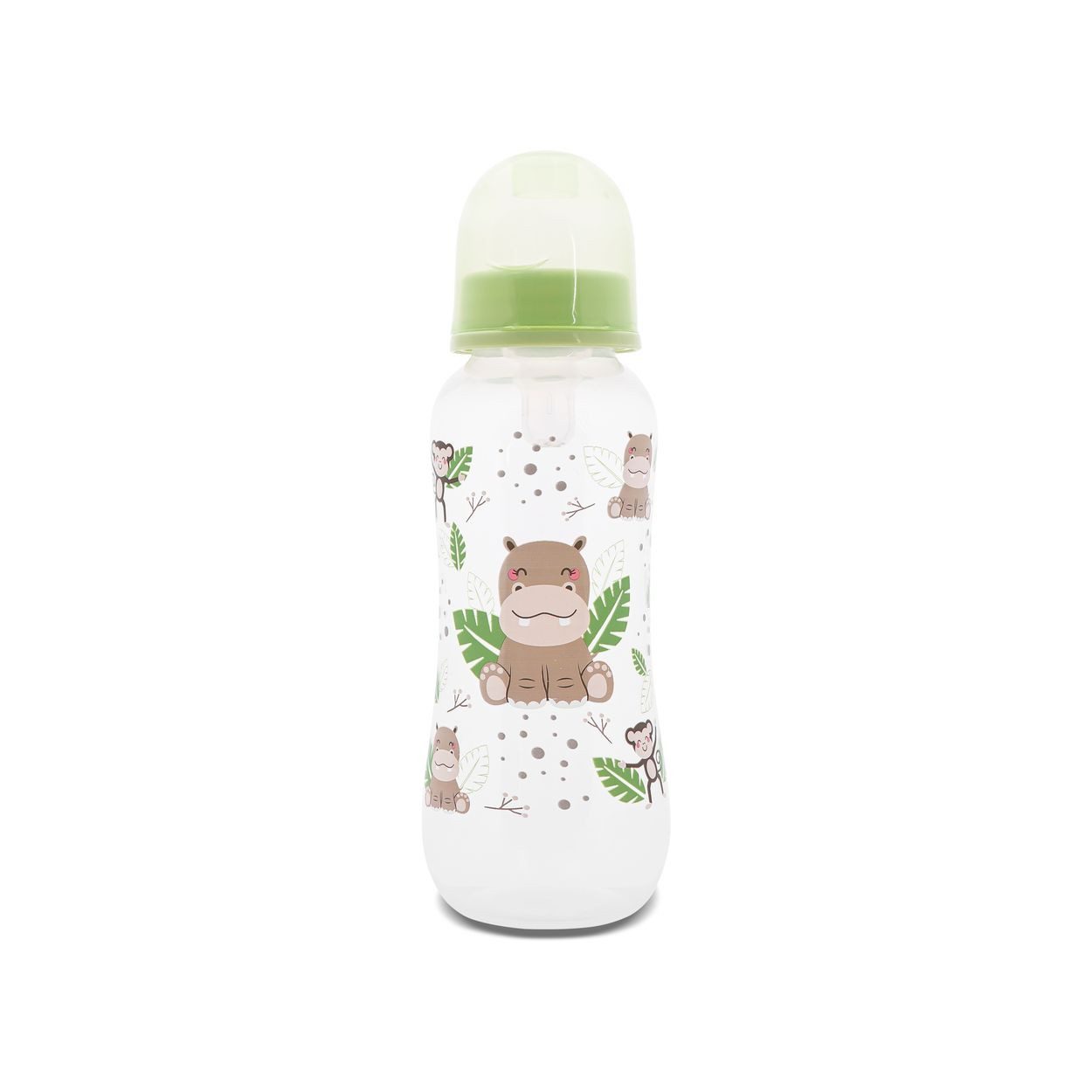 Baby Care Babyflasche Babyflasche 250 ml Tiere, Silikonsauger Größe 0+ Schutzdeckel ab Geburt