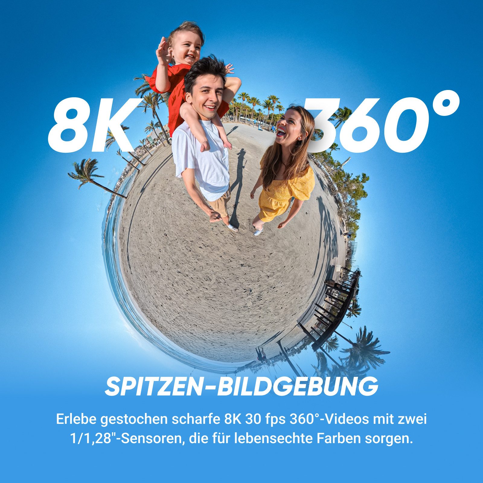 Insta360 Insta360 X5 - Wasserdichte 8K 360°-Kamera Action Cam (8K, WLAN (Wi-Fi), Bluetooth)
