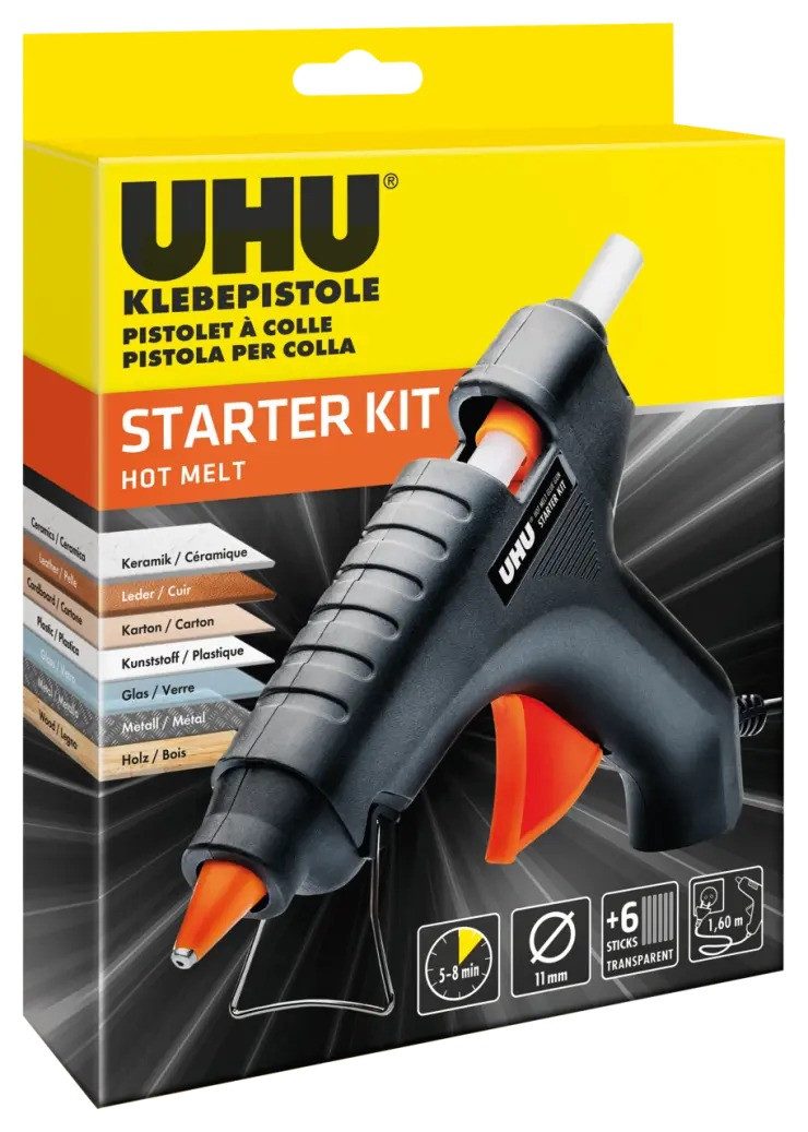 UHU Heißklebepistole UHU STARTER KIT HOT MELT Heißklebepistole
