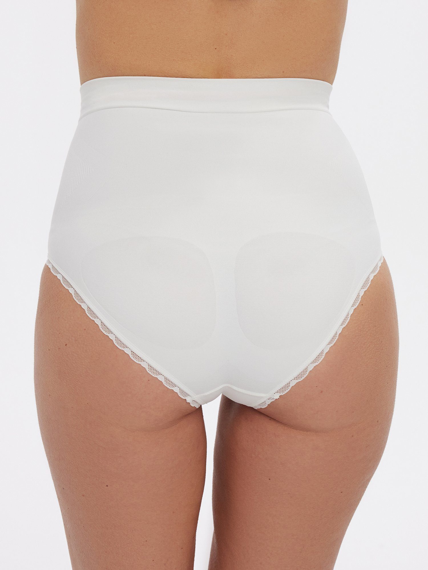 Bauchcontrol Shapingslip mit weiß Shape Spitzendetails Pure elastisch