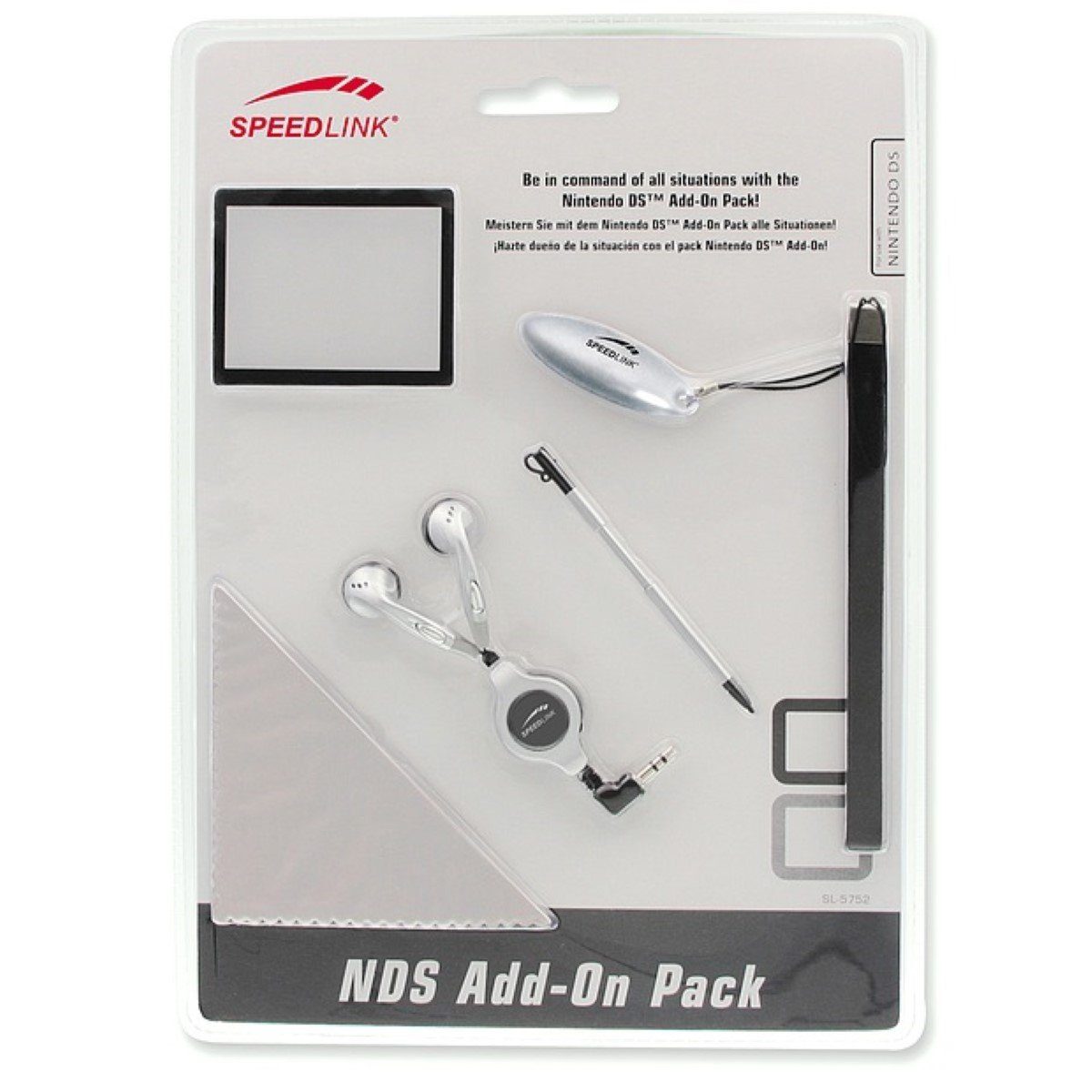 Speedlink 5in1 PACK Kopfhörer Display-Schutz Stift Tuch etc Gaming-Controller (passend für Nintendo DS Konsole)