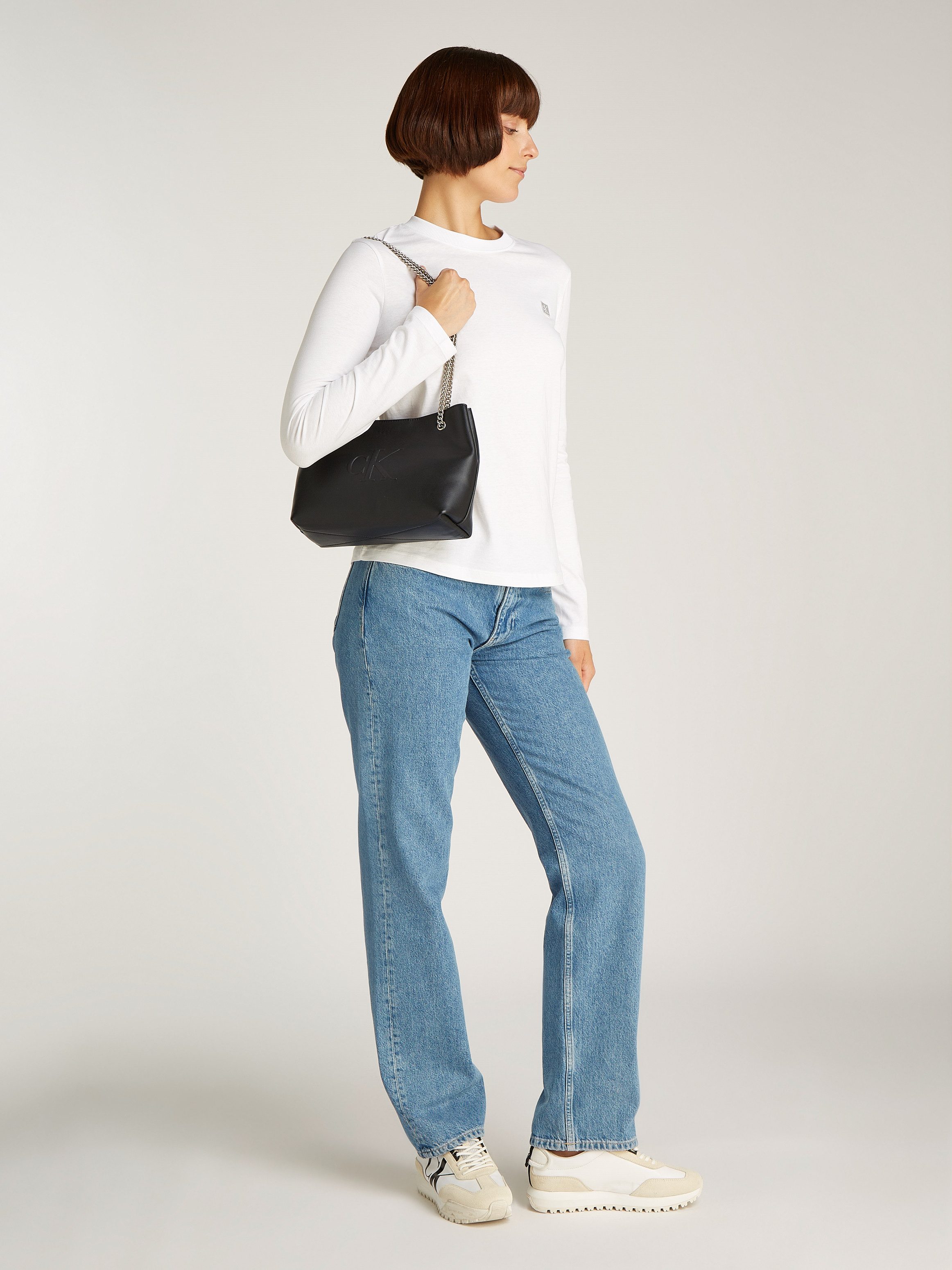 Calvin Klein Jeans Schultertasche SCULPTED CHAIN SHOULDER BAG, Abendtasche, günstig online kaufen