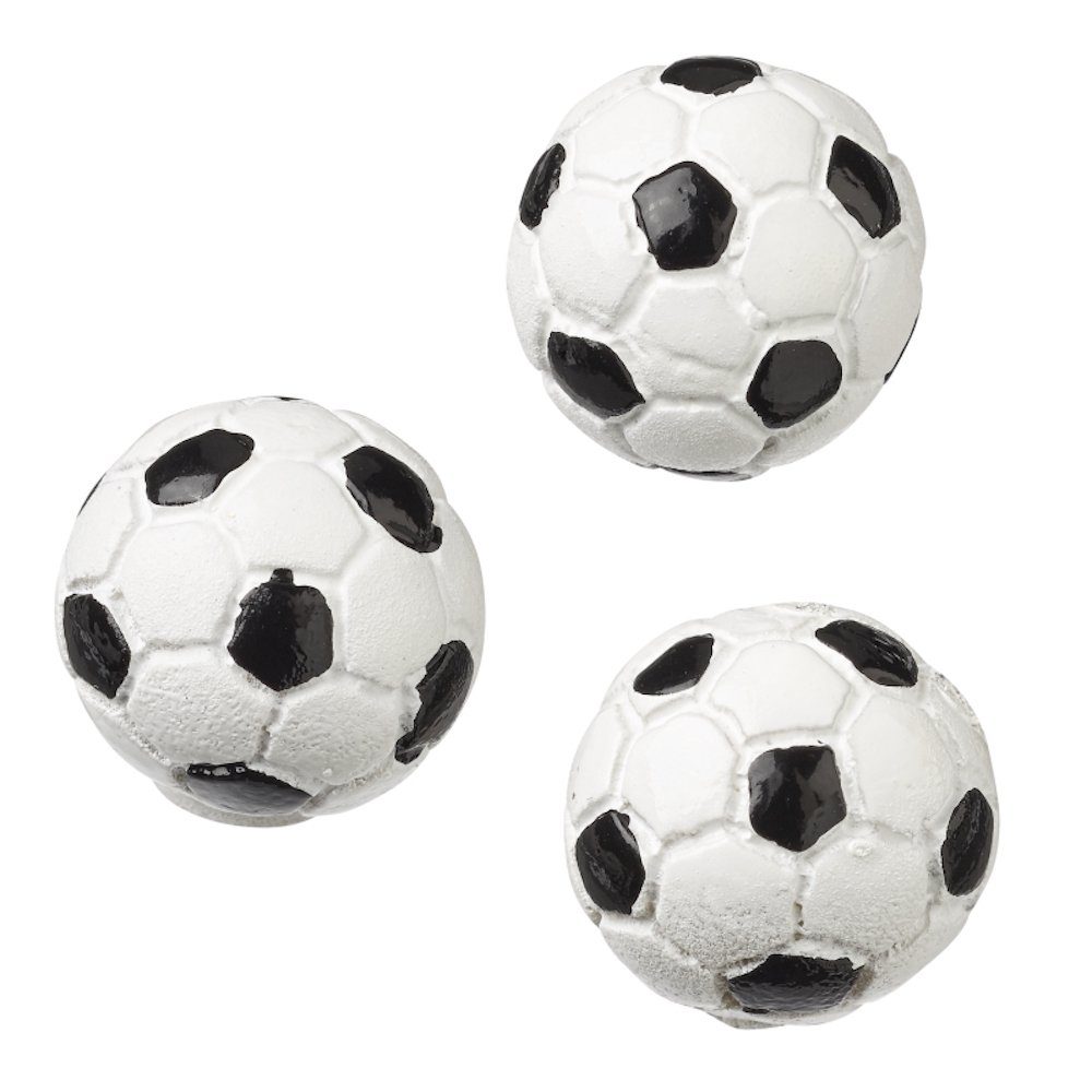 HobbyFun Pompon Fussball 20mm, Polyresin, Btl. a 2 Stück