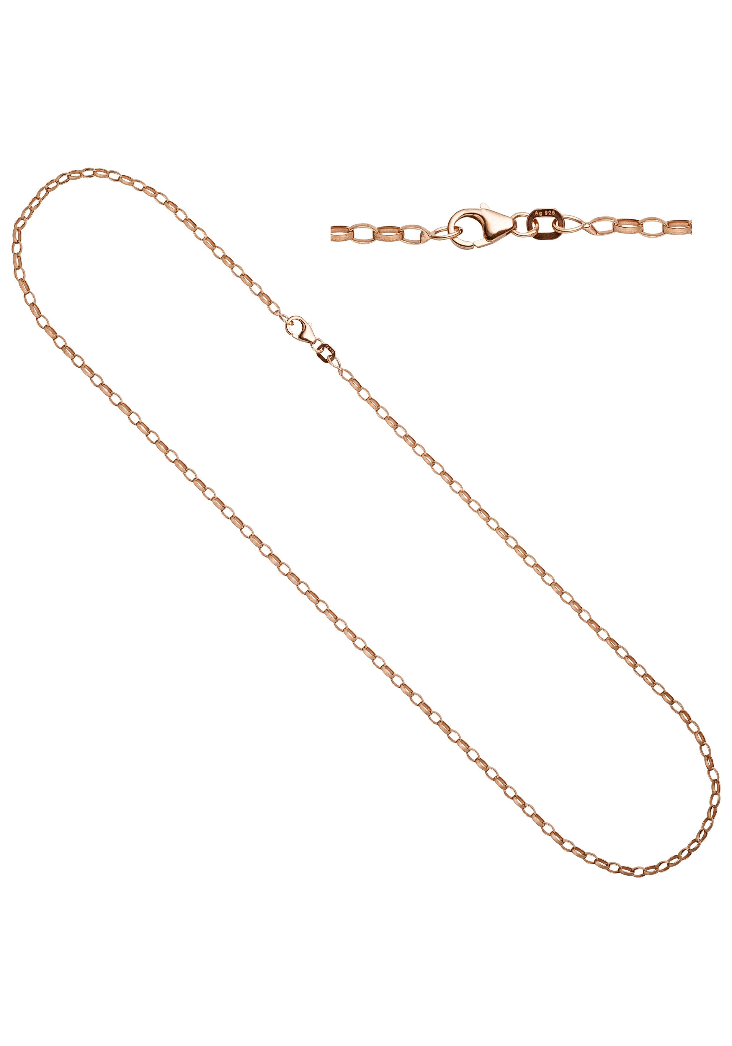 JOBO Kette ohne Anhänger, Ankerkette 925 Silber roségold vergoldet 70 cm günstig online kaufen
