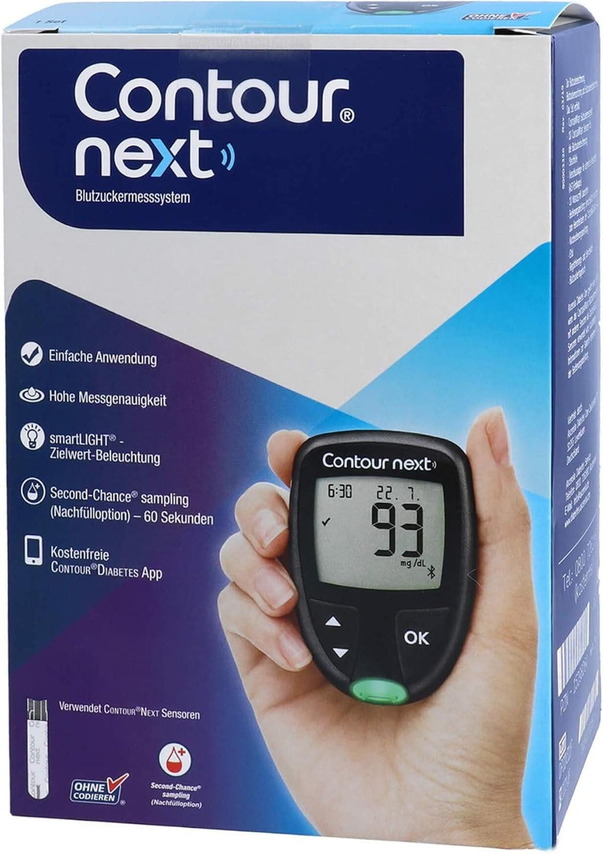 Bayer Blutzuckermessgerät CONTOUR Next NEU Set Blutzuckermessgerät mg/dl,1St