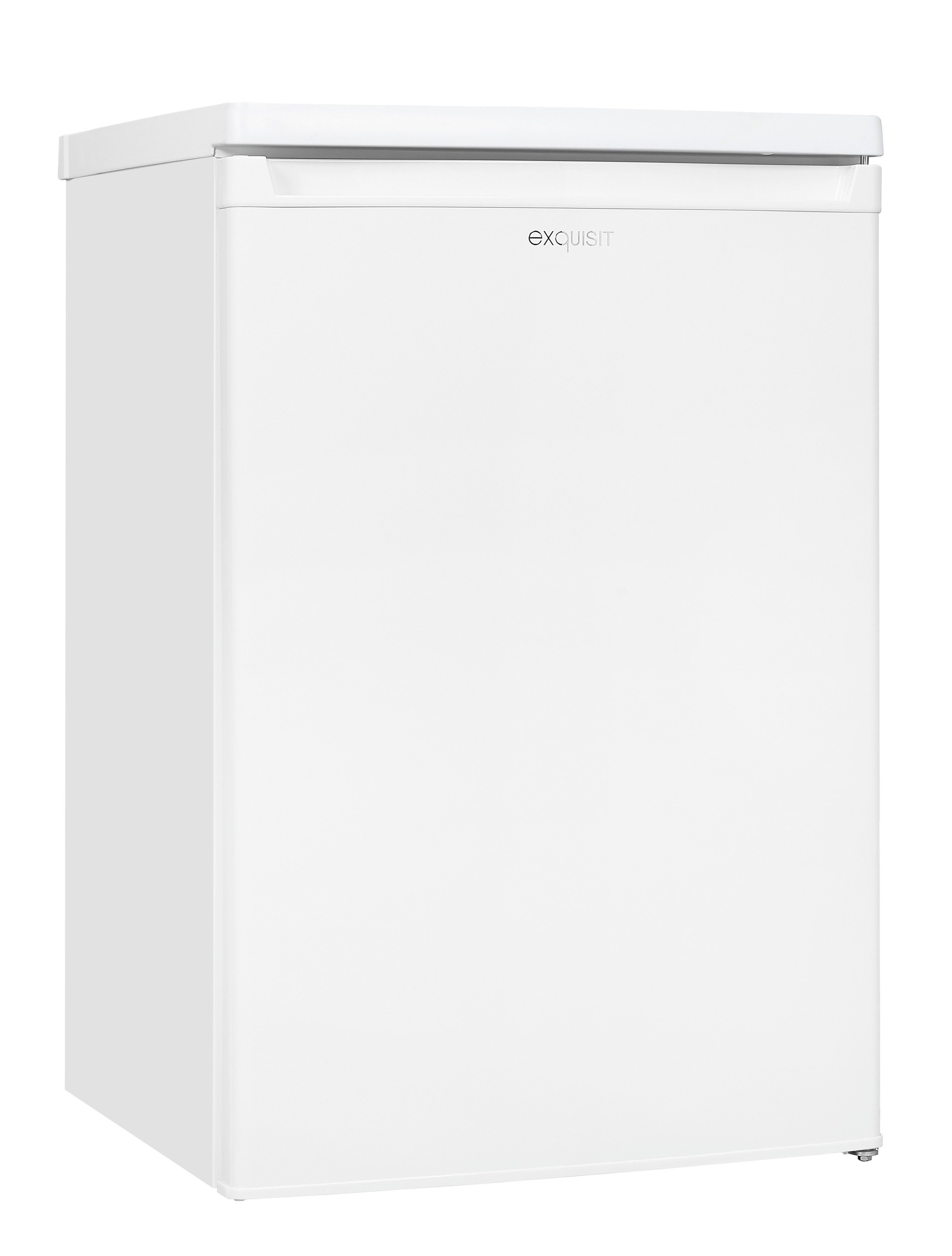 exquisit Vollraumkühlschrank KS16-V-040D, 85 cm hoch, 55 cm breit, 126 Liter Nutzinhalt, Leiser Betrieb, Energieeffizienzklasse D