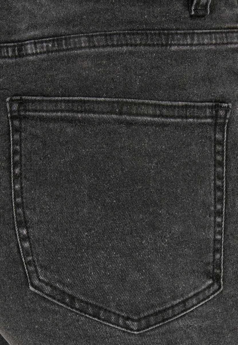 Ladies washed CLASSICS (1-tlg) Stoffhose black Pocket URBAN Shorts Damen stone 5