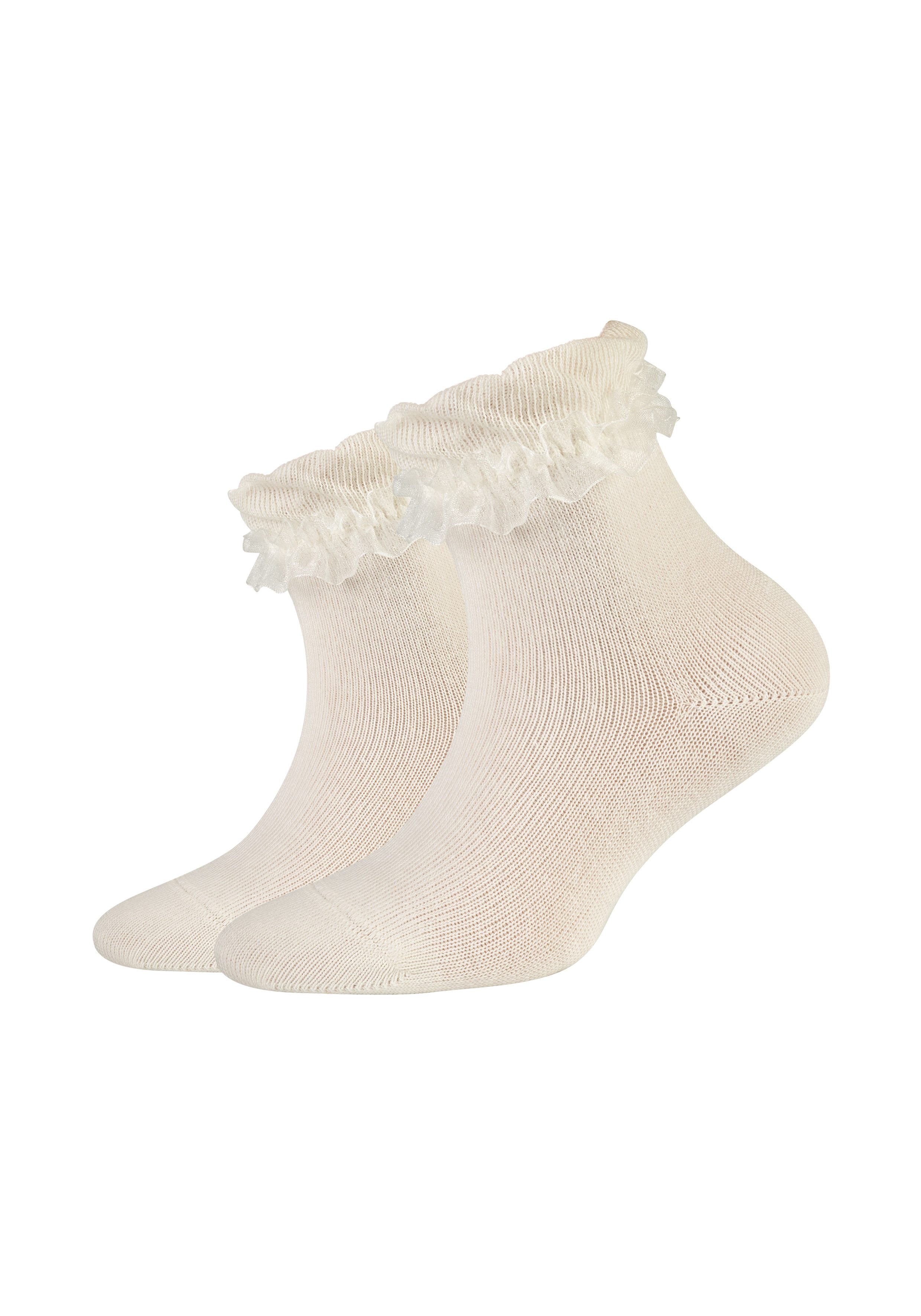 Camano Socken ca-soft (4-Paar) mit romantischem Rüschendesign – Bild 2 von 3