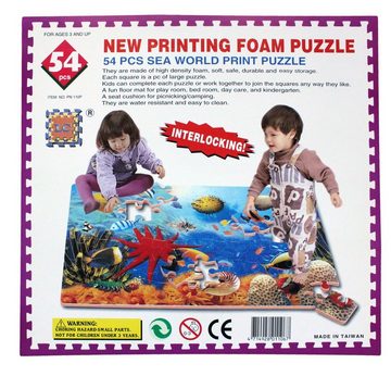 Conen Produkte GmbH Puzzlematte Meeresbewohner Sea World, (54-tlg), Moosgummi Puzzleteile